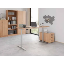 XDLR 19 S | Schreibtisch 180 x 80 elektrisch höhenverstellbar Nussbaum