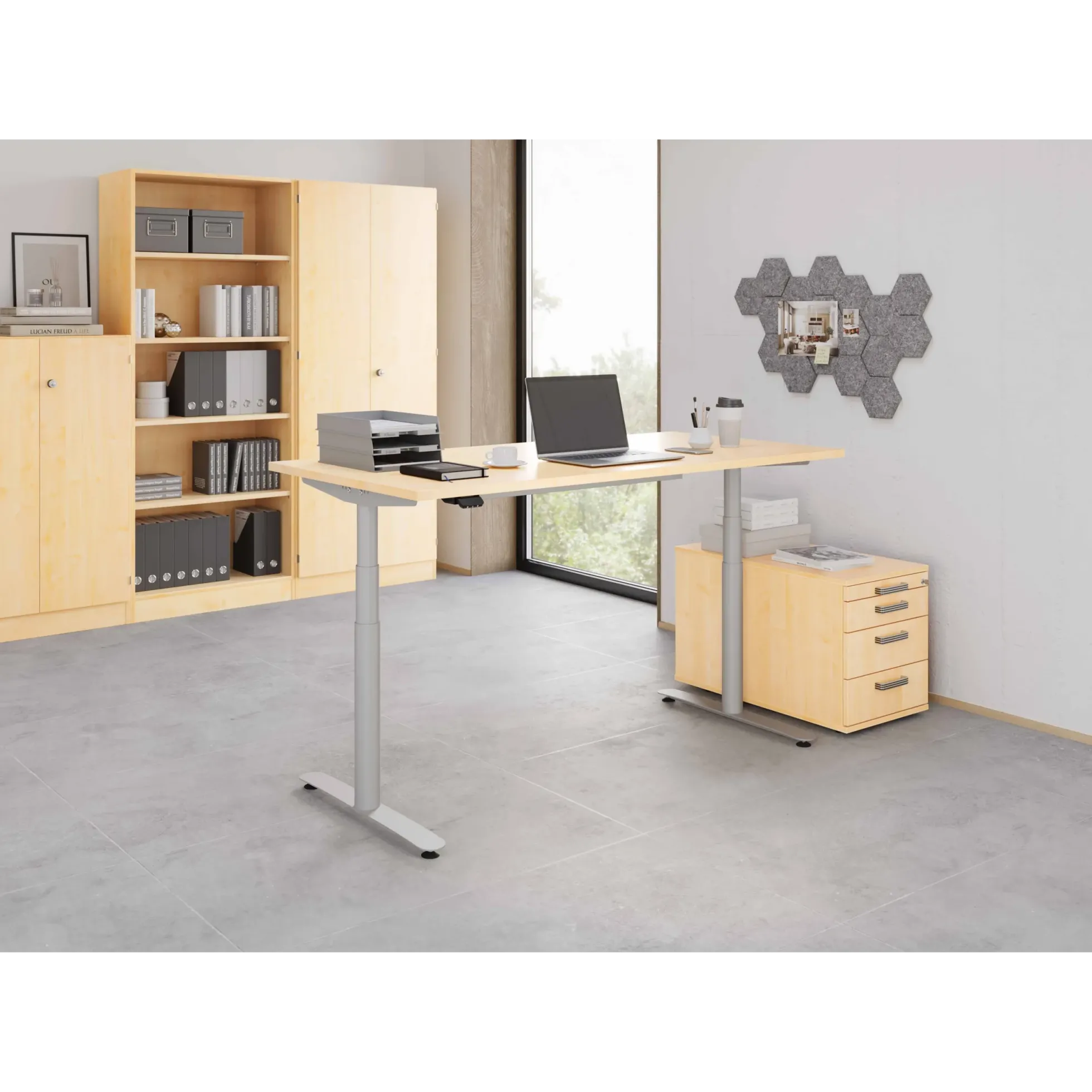 XDLR 19 S | Schreibtisch 180 x 80 elektrisch höhenverstellbar Ahorn