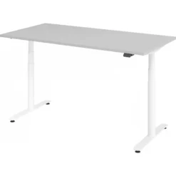 XDLR 16 W | Schreibtisch 160 x 80 elektrisch höhenverstellbar Grau