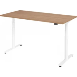 XDLR 16 W | Schreibtisch 160 x 80 elektrisch höhenverstellbar Nussbaum