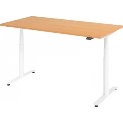 XDLR 16 W | Schreibtisch 160 x 80 elektrisch höhenverstellbar Buche