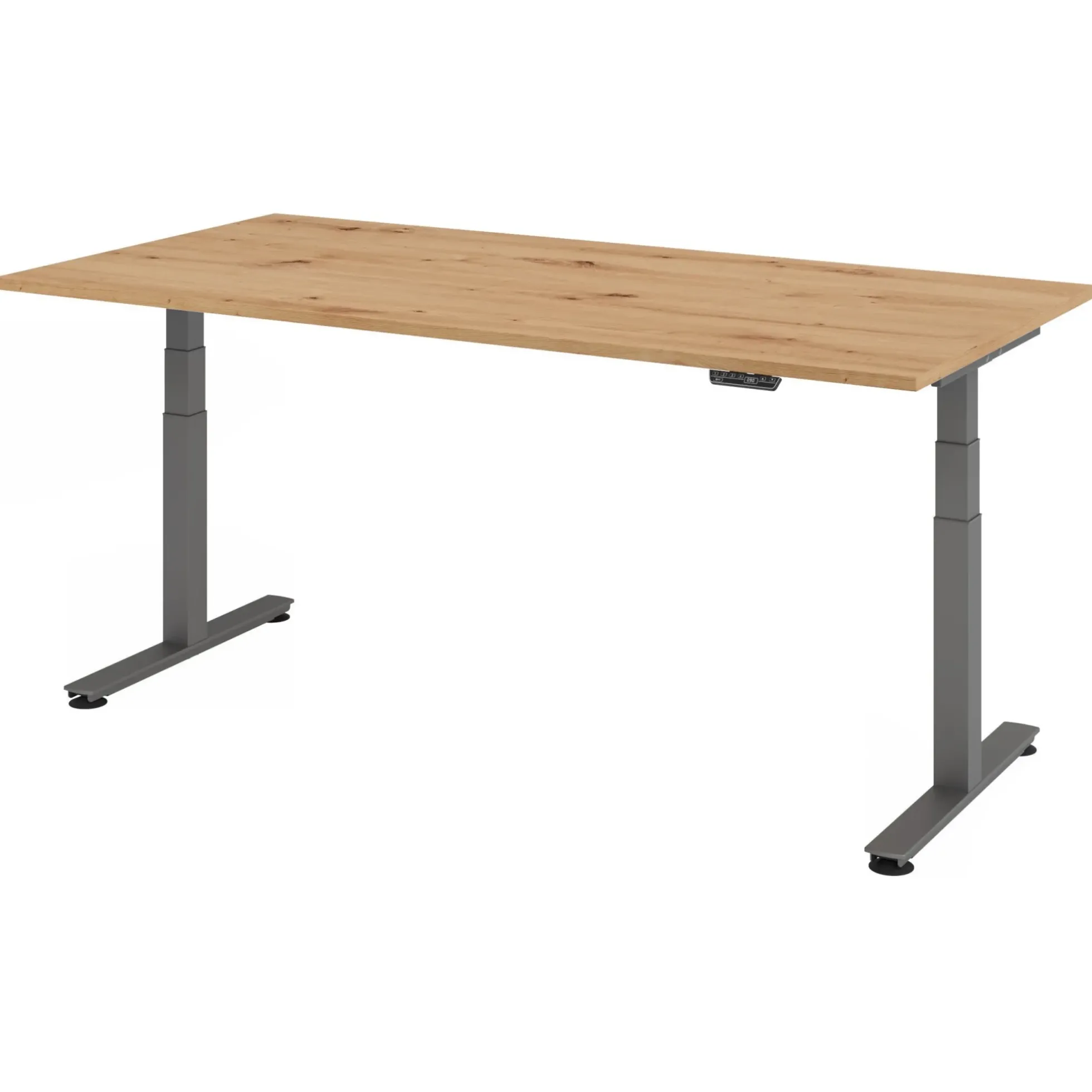 XDSM 2E G | Schreibtisch 200 x 100 elektrisch höhenverstellbar Asteiche