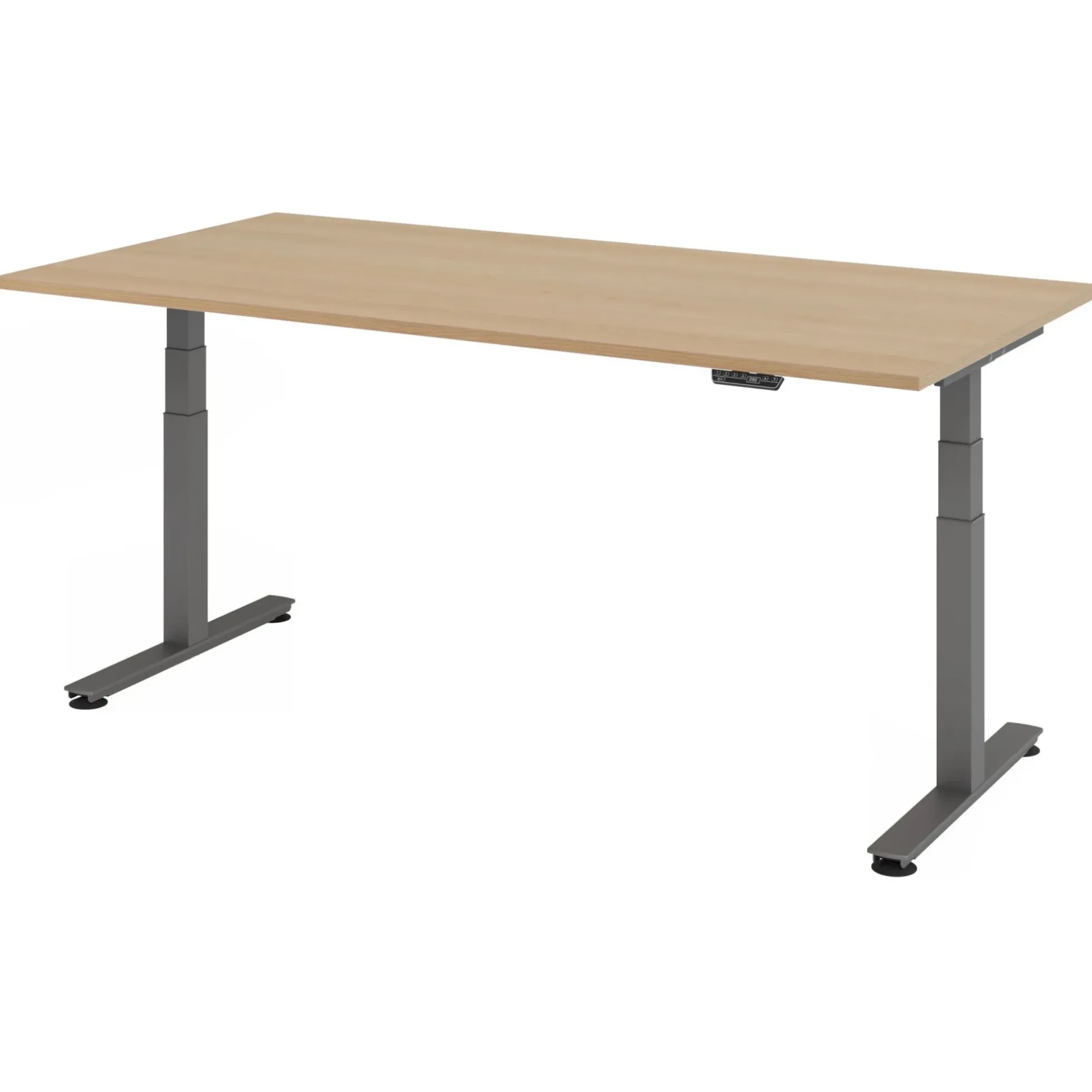XDSM 2E G | Schreibtisch 200 x 100 elektrisch höhenverstellbar Eiche
