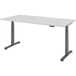 XDSM 2E G | Schreibtisch 200 x 100 elektrisch höhenverstellbar Grau