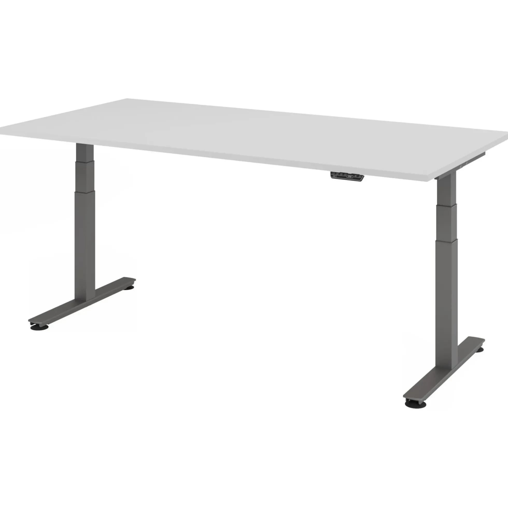 XDSM 2E G | Schreibtisch 200 x 100 elektrisch höhenverstellbar Grau