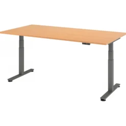 XDSM 2E G | Schreibtisch 200 x 100 elektrisch höhenverstellbar Buche