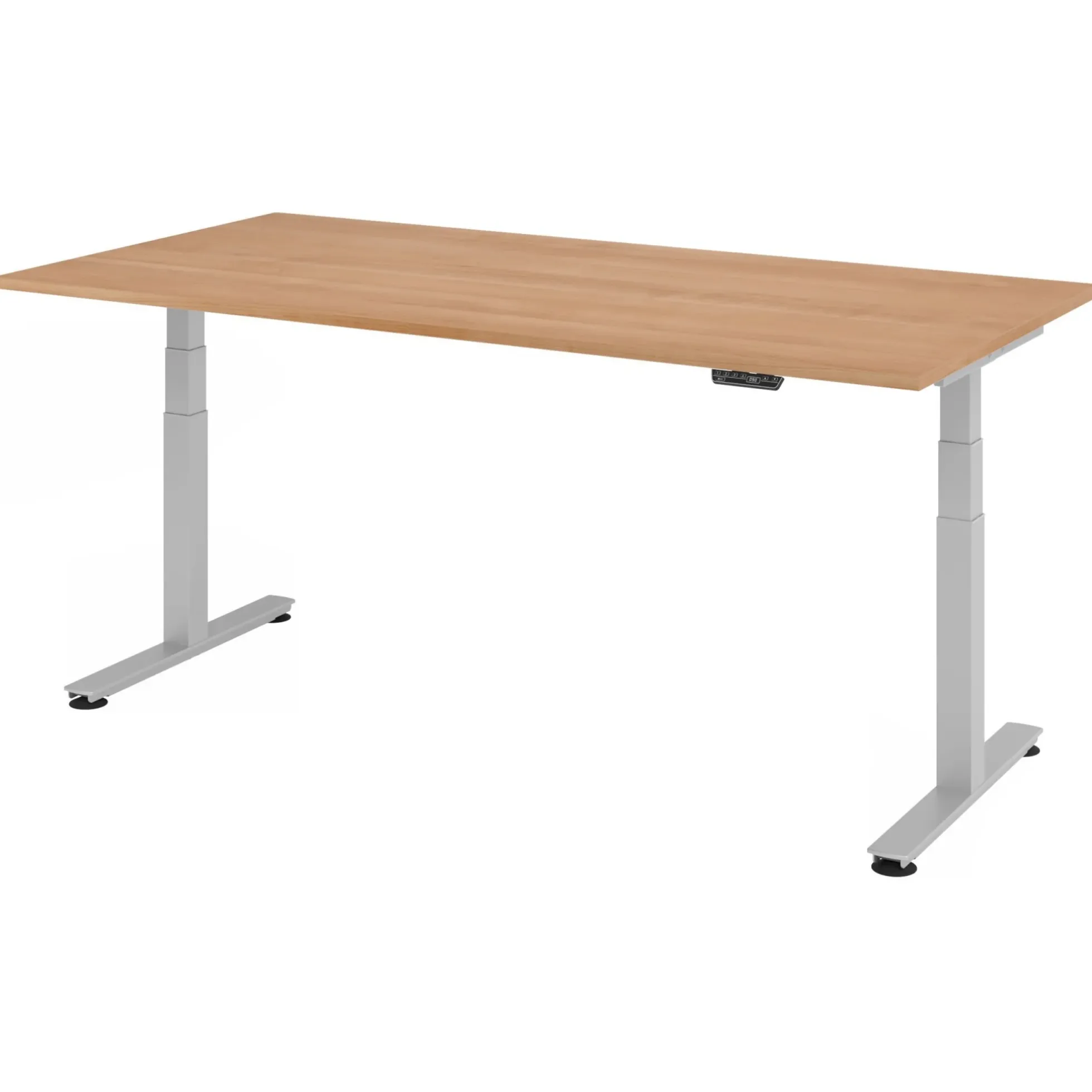 XDSM 2E S | Schreibtisch 200 x 100 elektrisch höhenverstellbar Nussbaum