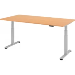 XDSM 2E S | Schreibtisch 200 x 100 elektrisch höhenverstellbar Buche
