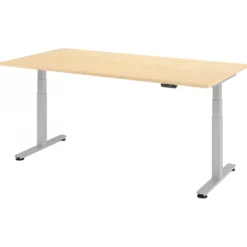 XDSM 2E S | Schreibtisch 200 x 100 elektrisch höhenverstellbar Ahorn