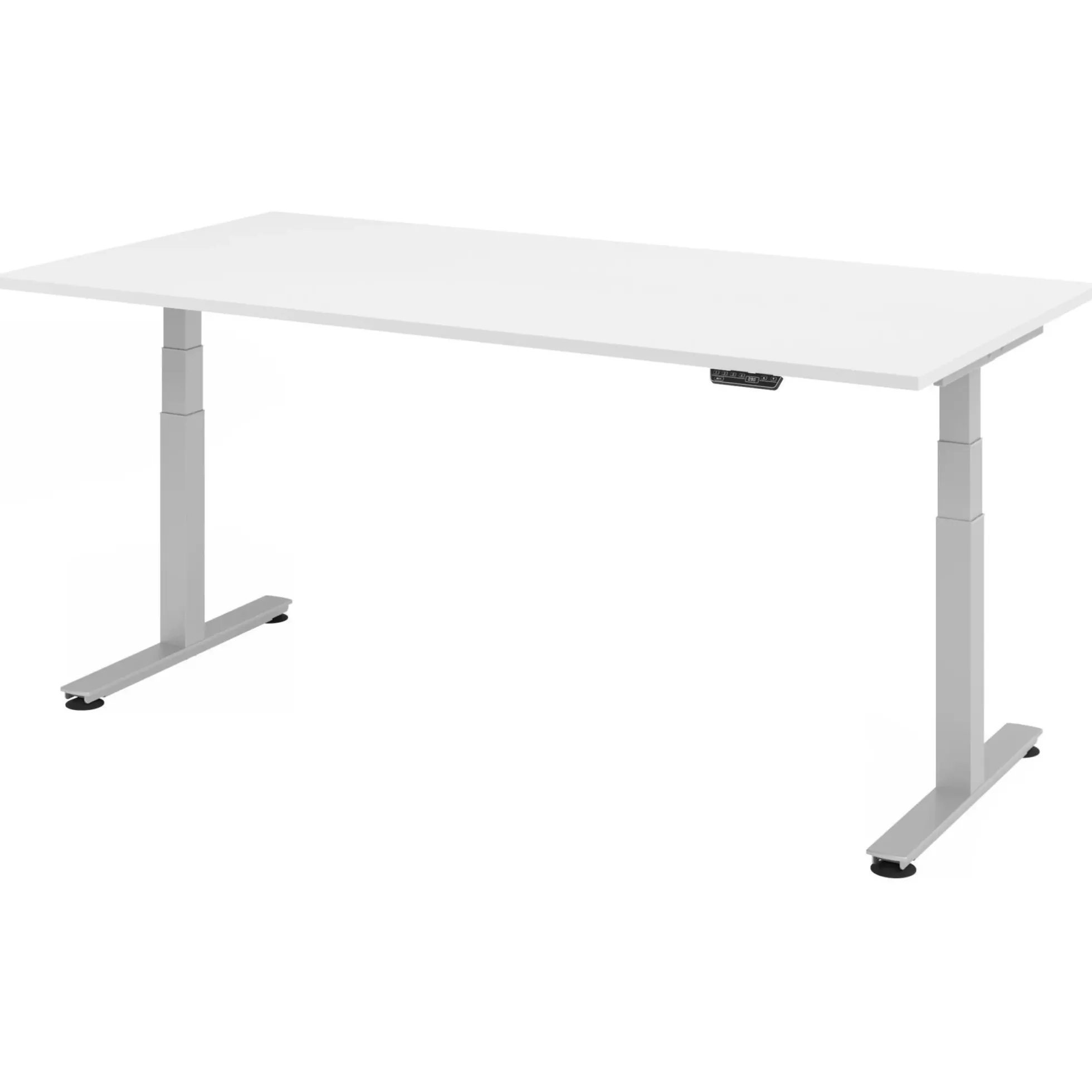 XDSM 2E S | Schreibtisch 200 x 100 elektrisch höhenverstellbar Weiß