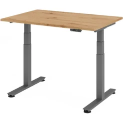 XDSM 12 G | Schreibtisch 120 x 80 elektrisch höhenverstellbar Asteiche