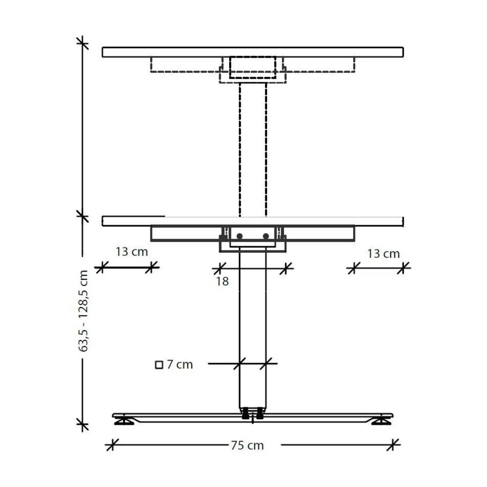 XDSM 22 G | Schreibtisch 220 x 103 elektrisch höhenverstellbar Eiche