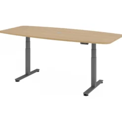 XDSM 22 G | Schreibtisch 220 x 103 elektrisch höhenverstellbar Eiche