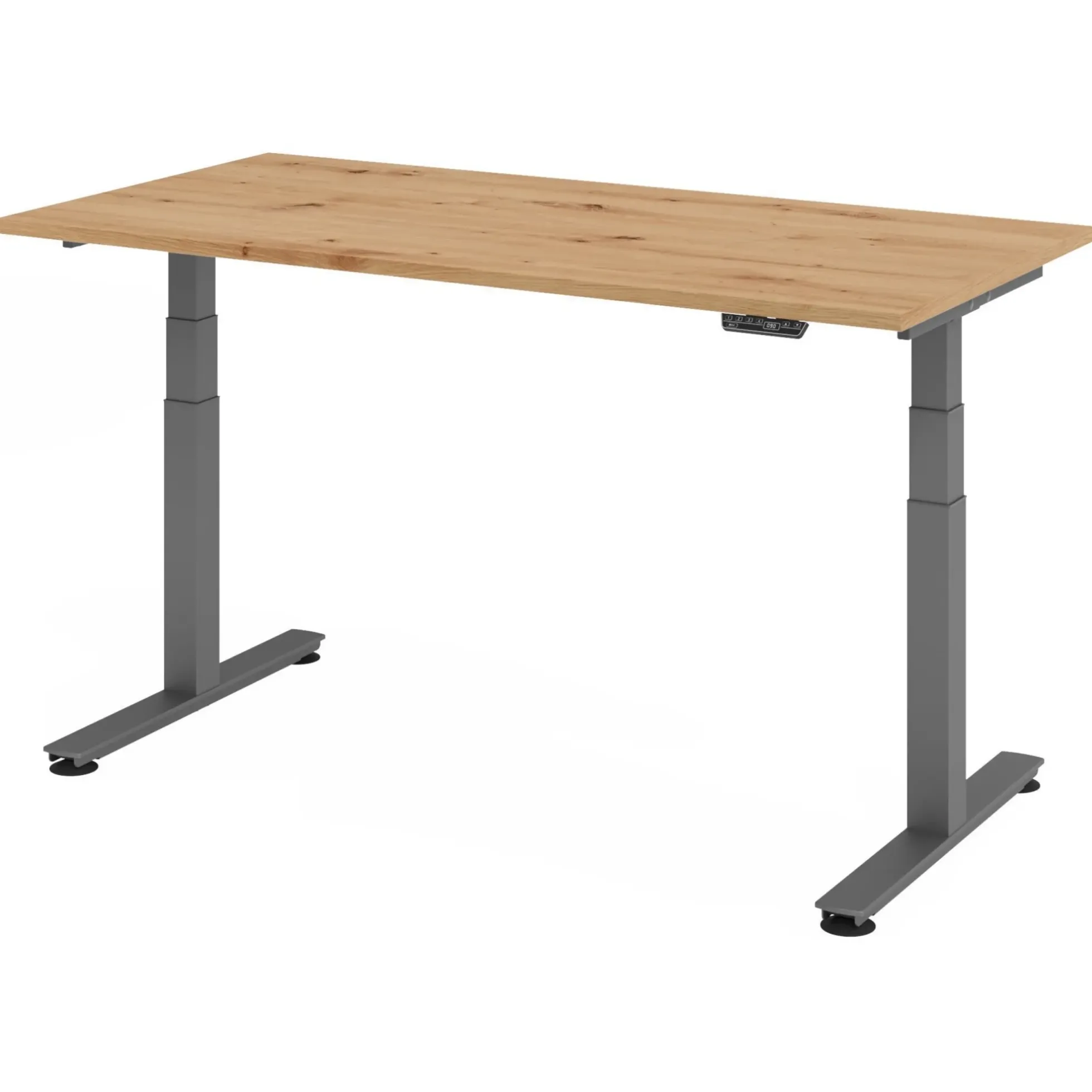 XDSM 16 G | Schreibtisch 160 x 80 elektrisch höhenverstellbar Asteiche