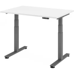 XDSM 12 G | Schreibtisch 120 x 80 elektrisch höhenverstellbar Weiß