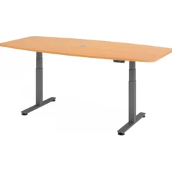 XDSM 22 G | Schreibtisch 220 x 103 elektrisch höhenverstellbar Buche