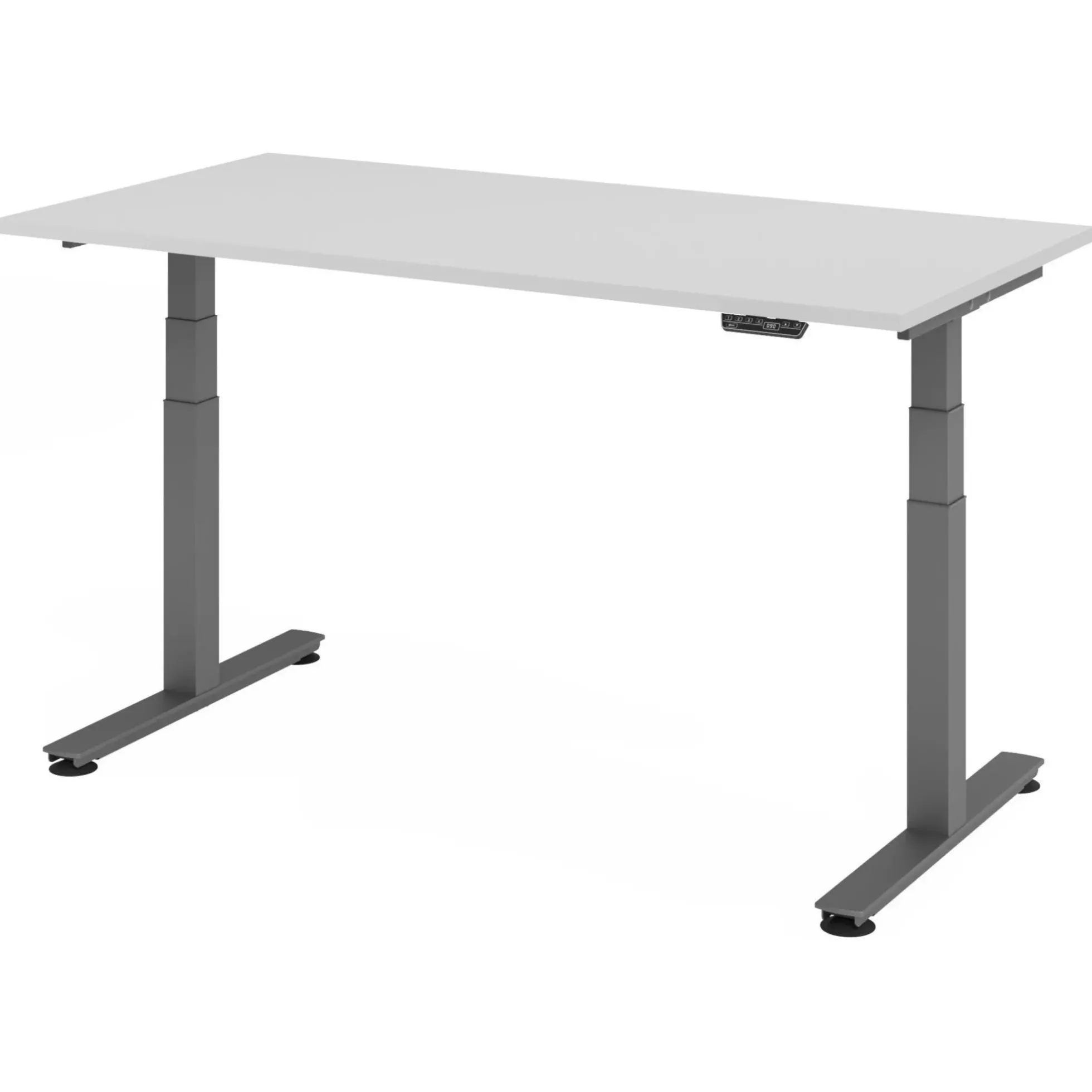 XDSM 16 G | Schreibtisch 160 x 80 elektrisch höhenverstellbar Grau