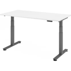 XDSM 16 G | Schreibtisch 160 x 80 elektrisch höhenverstellbar Weiß