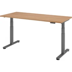 XDSM 19 G | Schreibtisch 180 x 80 elektrisch höhenverstellbar Nussbaum