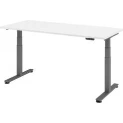 XDSM 19 G | Schreibtisch 180 x 80 elektrisch höhenverstellbar Weiß