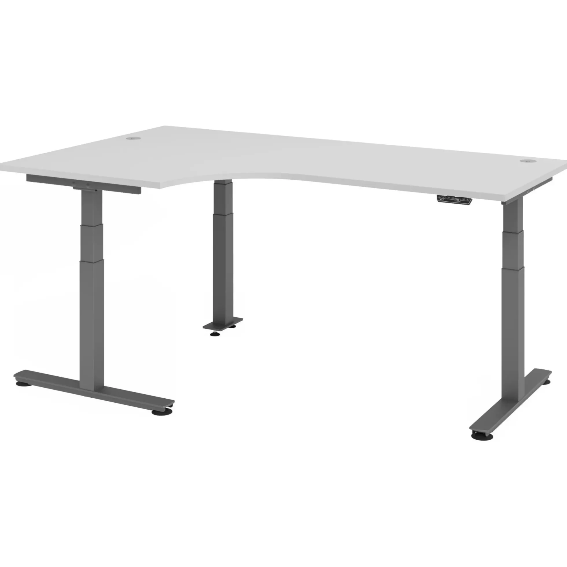 XDSM 82 G | Schreibtisch 200 x 120 elektrisch höhenverstellbar Grau