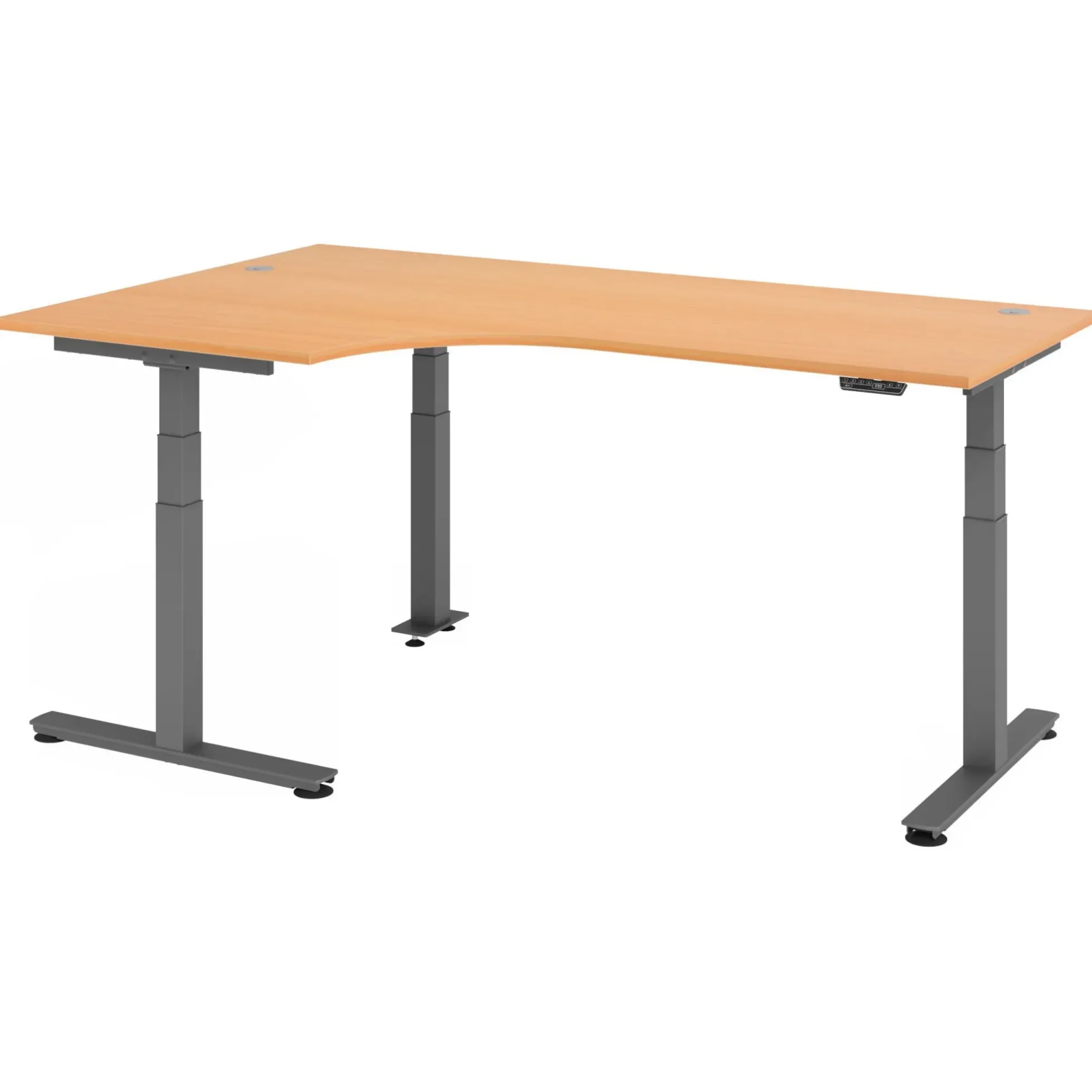 XDSM 82 G | Schreibtisch 200 x 120 elektrisch höhenverstellbar Buche