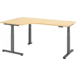 XDSM 82 G | Schreibtisch 200 x 120 elektrisch höhenverstellbar Ahorn