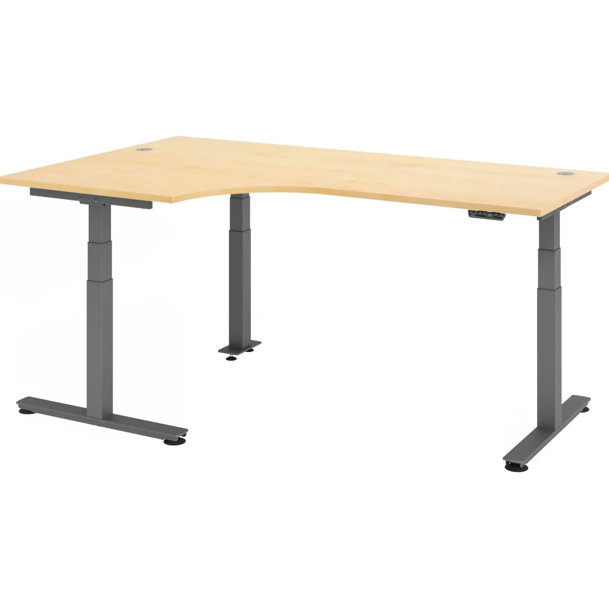 XDSM 82 G | Schreibtisch 200 x 120 elektrisch höhenverstellbar Ahorn