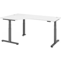 XDSM 82 G | Schreibtisch 200 x 120 elektrisch höhenverstellbar Weiß
