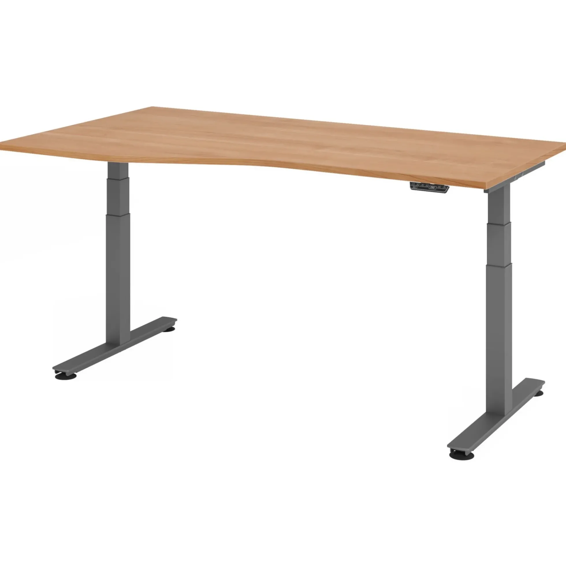 XDSM 18 G | Schreibtisch 180 x 100 elektrisch höhenverstellbar Nussbaum