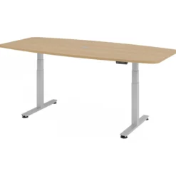 XDSM 22 S | Schreibtisch 220 x 103 elektrisch höhenverstellbar Eiche