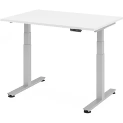 XDSM 12 S | Schreibtisch 120 x 80 elektrisch höhenverstellbar Weiß
