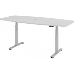 XDSM 22 S | Schreibtisch 220 x 103 elektrisch höhenverstellbar Grau