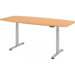 XDSM 22 S | Schreibtisch 220 x 103 elektrisch höhenverstellbar Buche