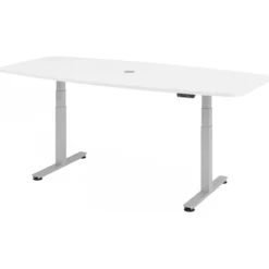 XDSM 22 S | Schreibtisch 220 x 103 elektrisch höhenverstellbar Weiß