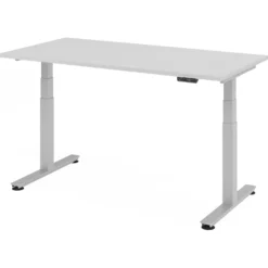 XDSM 16 S | Schreibtisch 160 x 80 elektrisch höhenverstellbar Grau
