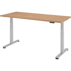 XDSM 19 S | Schreibtisch 180 x 80 elektrisch höhenverstellbar Nussbaum