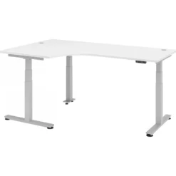 XDSM 82 S | Schreibtisch 200 x 120 elektrisch höhenverstellbar Weiß