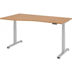 XDSM 18 S | Schreibtisch 180 x 100 elektrisch höhenverstellbar Nussbaum