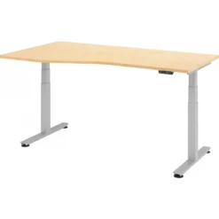 XDSM 18 S | Schreibtisch 180 x 100 elektrisch höhenverstellbar Ahorn