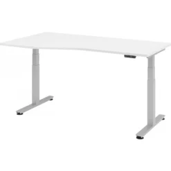 XDSM 18 S | Schreibtisch 180 x 100 elektrisch höhenverstellbar Weiß