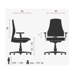 X-ERCISE - Profi Bürostuhl Schwarz