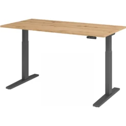 XMKA 16 G | Schreibtisch 160 x 80 elektrisch höhenverstellbar Asteiche