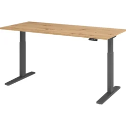 XMKA 19 G | Schreibtisch 180 x 80 elektrisch höhenverstellbar Asteiche