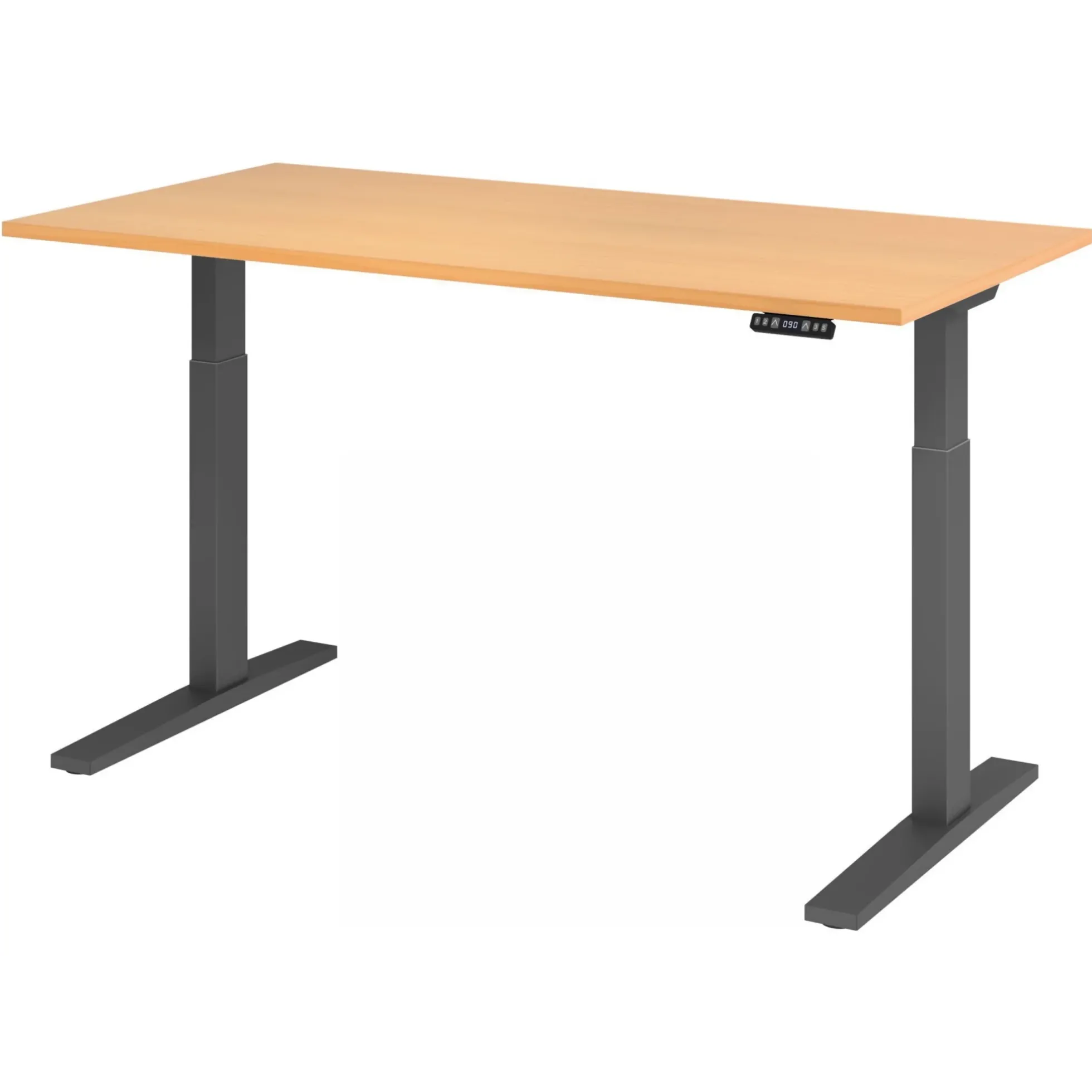 XMKA 16 G | Schreibtisch 160 x 80 elektrisch höhenverstellbar Buche