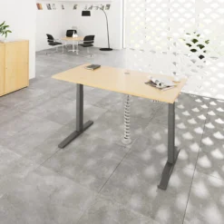 XMKA 16 G | Schreibtisch 160 x 80 elektrisch höhenverstellbar Ahorn