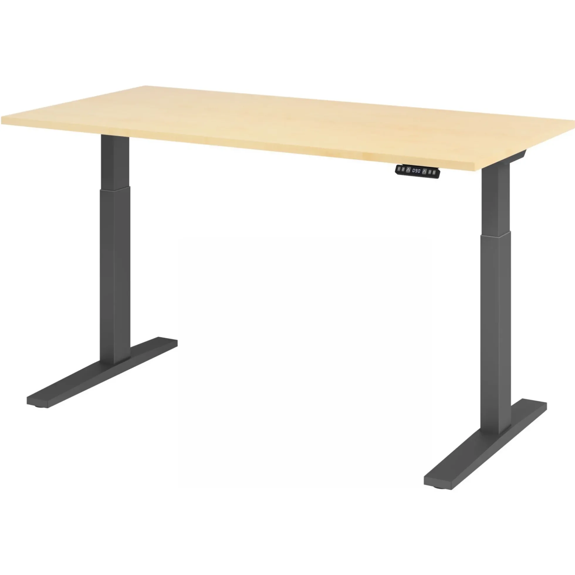 XMKA 16 G | Schreibtisch 160 x 80 elektrisch höhenverstellbar Ahorn
