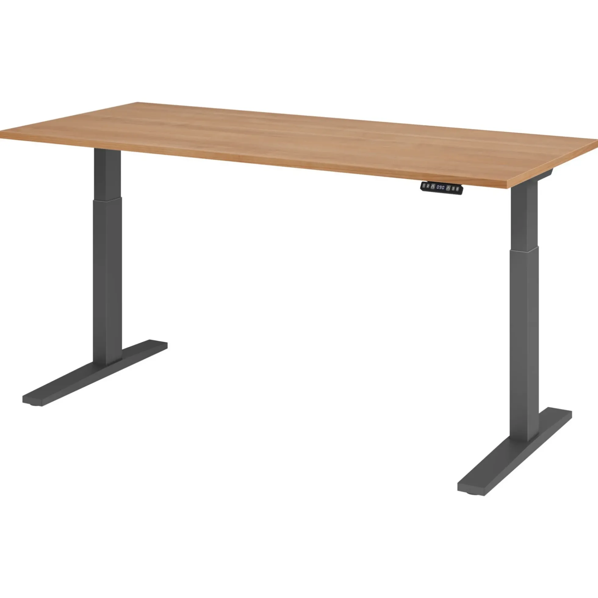 XMKA 19 G | Schreibtisch 180 x 80 elektrisch höhenverstellbar Nussbaum