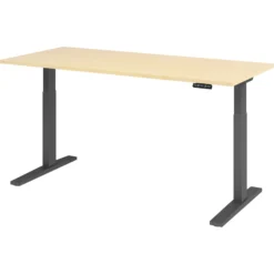 XMKA 19 G | Schreibtisch 180 x 80 elektrisch höhenverstellbar Ahorn