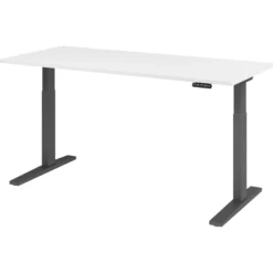 XMKA 19 G | Schreibtisch 180 x 80 elektrisch höhenverstellbar Weiß
